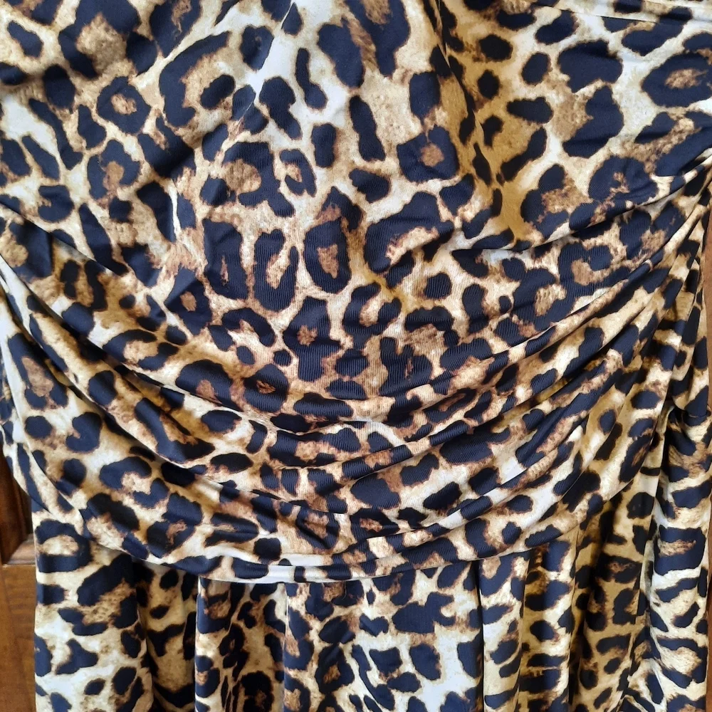 NWT Lauren Ralph Lauren Leopard Print Skirted One Piece Swimsuit Size 18W - Picture 8 of 16